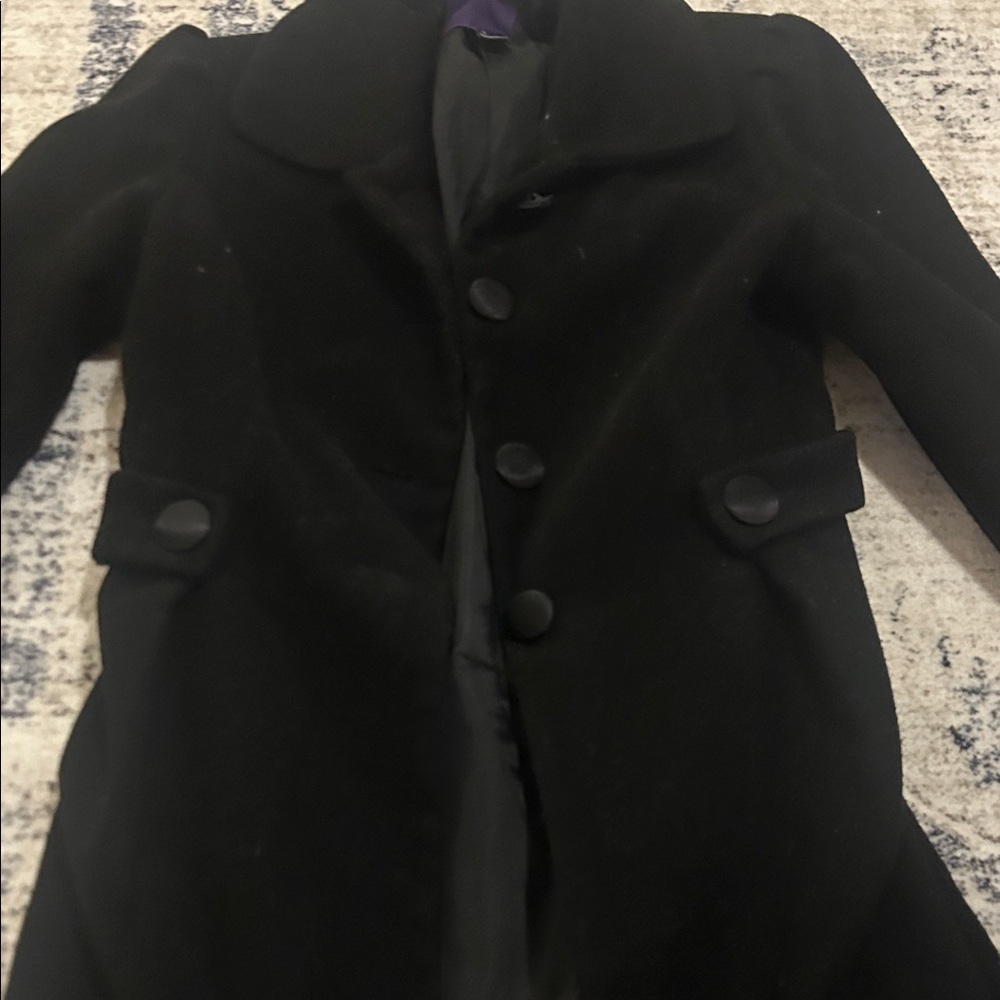Forever 21 Black Coat with Purple Lining